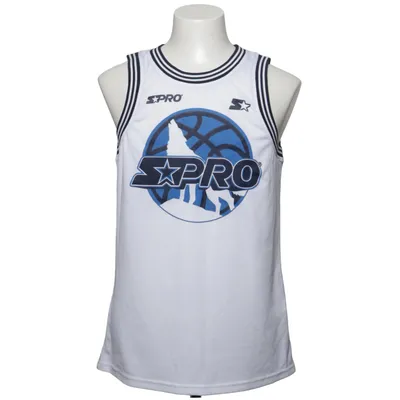 Maillot de basketball (Blanc, Bleu) de Starter Polyester