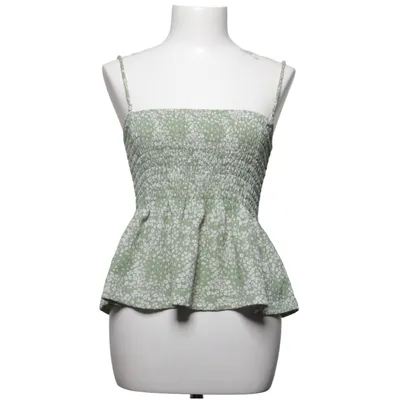 Tanktop (Groen, Wit) van Gina Tricot Elastaan, Polyester