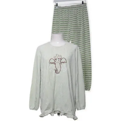 Pyjamasz (Grøn, Hvid) fra Wool