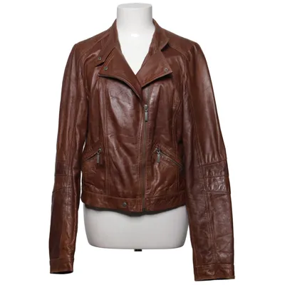 Bikerjacka (Brun) från Saint Tropez Skinn, Polyester