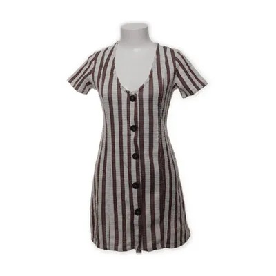 Klänning (Brun, Vit) från Zara Trafaluc Bomull, Polyester