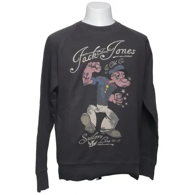 Collegetröja (Grå, Flerfärgad) från Jack & Jones Jeans Intelligence Ekologisk bomull