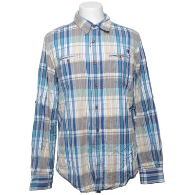 Flannel shirt (Blue, Beige, White) from Arqueonautas Cotton