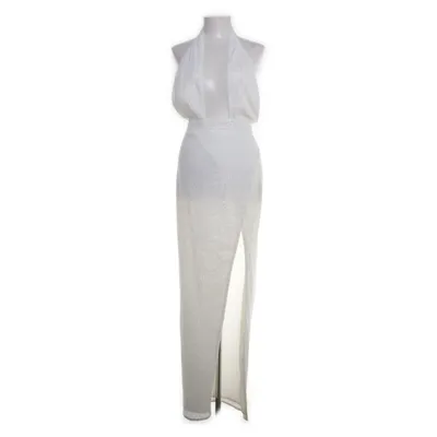 Evening gown (White) from Michael Costello x Revolve Elastane, Polyester