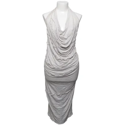 Halterneck dress (Beige) from Fifth Avenue Shoe Repair Cotton, Silk, Viscose