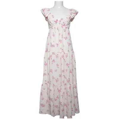 Långklänning (Vit, Rosa, Flerfärgad) från Bik Bok Bomull