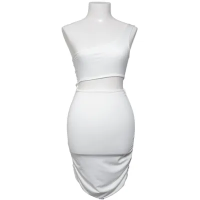 Robe (Blanc) de Shein Élasthane, Polyester