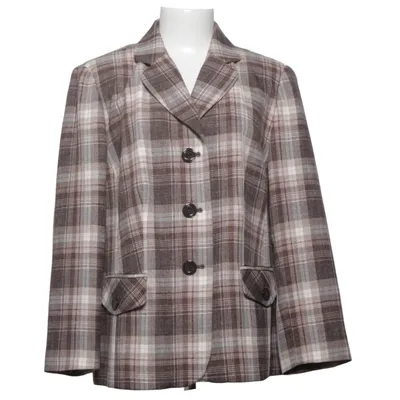 Blazer (Braun, Beige, Weiß) von Atelier Creation Polyester, Viskose