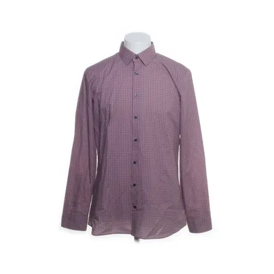 Shirt (Roze, Blauw) van Olymp No. 6 Katoen, Elastaan