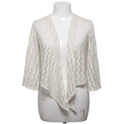 Cardigan (Blanc, Or) de Aura Élasthane, Fibre métallique, Viscose