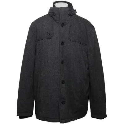 Frakke (Grå) fra C&A Polyester, Uld