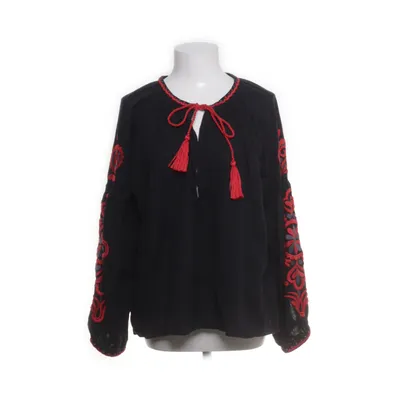 Strikblouse (Zwart, Rood) van Zara Woman