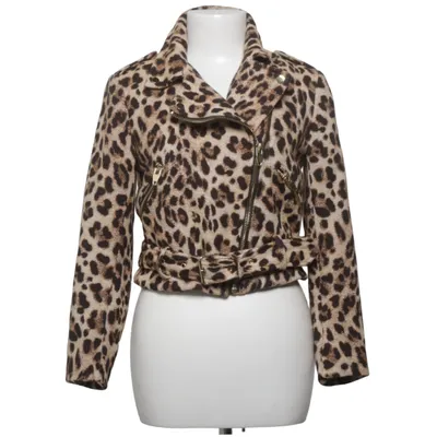 Biker jacket (Brown, Black) from Zara Basic Outerwear Cotton, Polyester