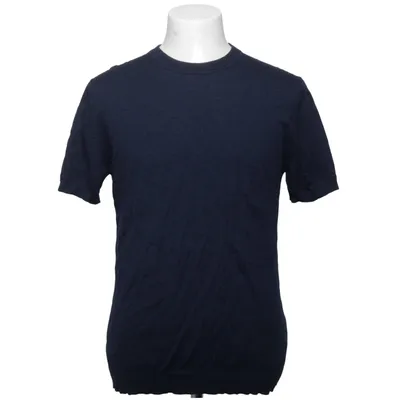 T-shirt (Blauw) van Strokesman's Zijde, Wol