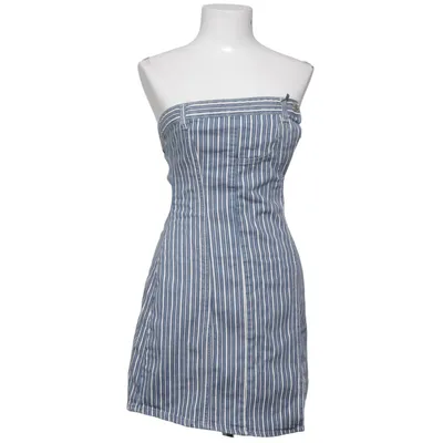 Denim dress (Blue, White) from Zara Cotton, Elastane, Polyester