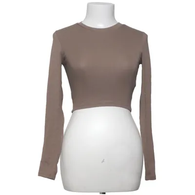Crop top (Bruin) van Zara Katoen, Elastaan, Modal
