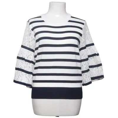 Top (Blå, Hvid) fra Sarah Kern Bomuld, Polyamid, Viscose