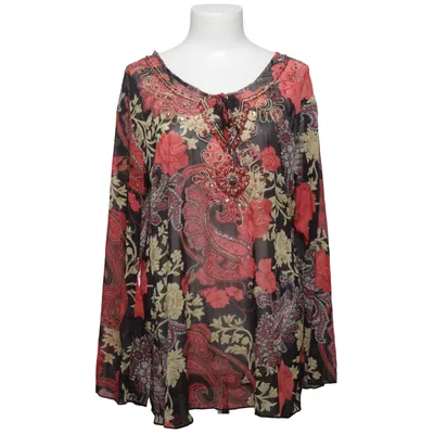 Blouse (Black, Red, Multicolored) from S&R Polyester