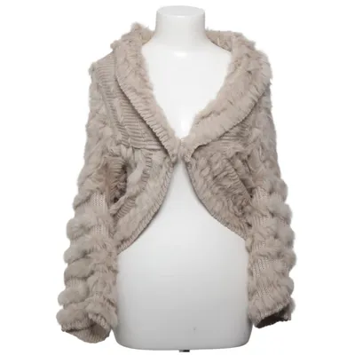 Cardigan (Beige) de Maclauren Acrylique, Fourrure de lapin