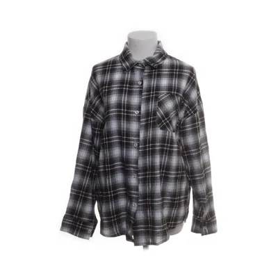 Flanellskjorta (Brun, Vit, Svart) från Shein Bomull, Polyester