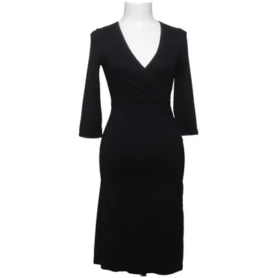 Robe portefeuille (Noir) de King Louie Élasthane, Viscose