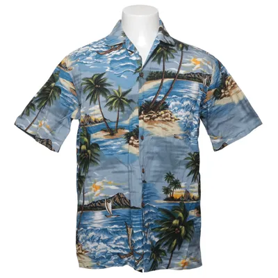 Kurzarmhemd (Blau, Mehrfarbig) von Aloha Republic Baumwolle