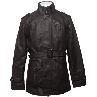 Jacket (Brown) from Houtaochuanqi Polyester, Polyurethane