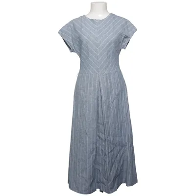 Robe (Bleu, Blanc) de Grüne Erde Coton, Élasthane, Lin