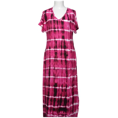 Maxikjole (Pink, Hvid, Flerfarvet) fra Bodyflirt Boutique Elastan, Viscose