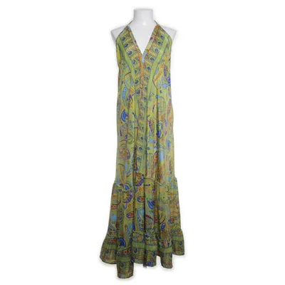 Maxi dress (Green, Multicolored) from Swarna Silk, Viscose