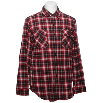 Chemise en flanelle (Rouge, Noir, Blanc) de POPO Coton