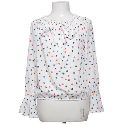 Blouse (White, Multicolored) from Papillonne Polyester