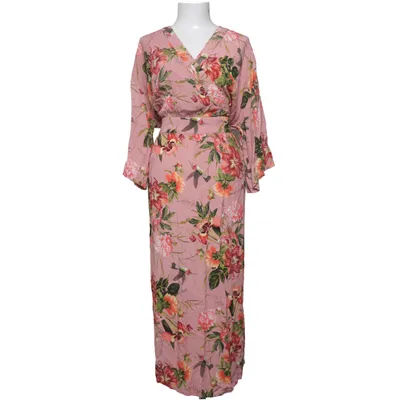 Robe portefeuille (Rose, Multicolore) de Vintage Stories Viscose