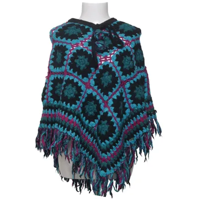 Poncho (Blue, Black, Purple, Green) from Woolmark Wool