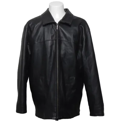 Leren jack (Zwart) van Patino Leer, Polyester