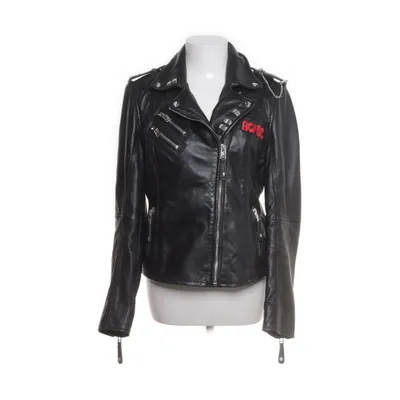 Bikerjacka (Svart) från ACDC Polyester, Skinn