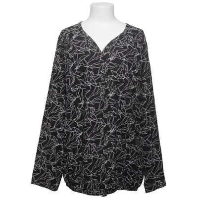 Bluse (Sort, Hvid) fra G!na Viscose