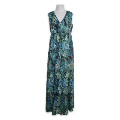 Maxi dress (Green, Multicolored) from Droimp Elastane, Polyester