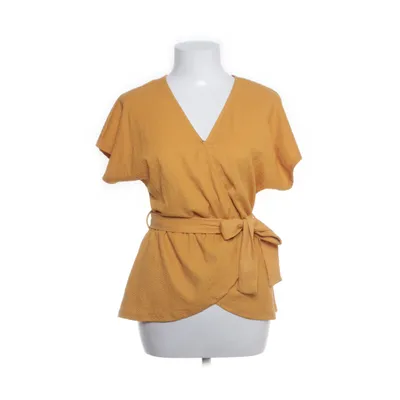 Wrap top (Brown, Orange) from Gina Tricot Elastane, Polyester