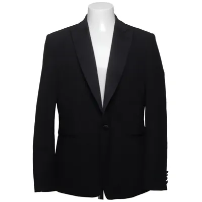 Blazer (Black) from Royal Black Elastane, Polyester, Wool