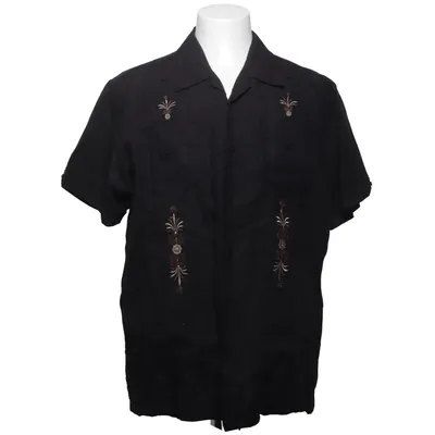 Chemise à manches courtes (Noir) de Cubavera Lin, Viscose