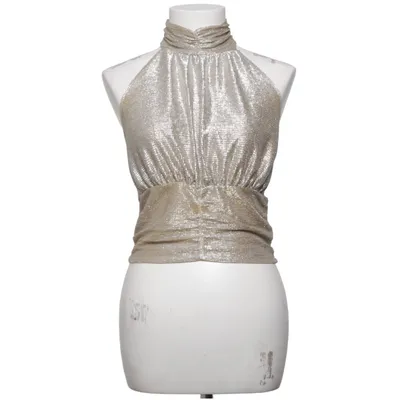 Halterneck top (Guld, Sølv) fra Gina Tricot Elastan, Polyester