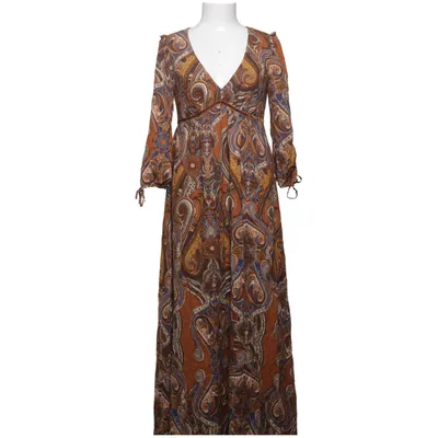 Maxi jurk (Bruin, Blauw, Meerkleurig) van Stradivarius Viscose