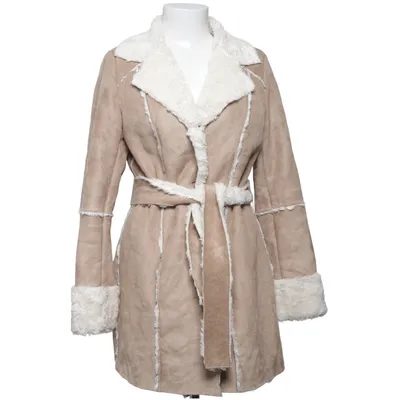 Shearlingjakke (Beige, Hvid) fra Tippy Akryl, Polyester