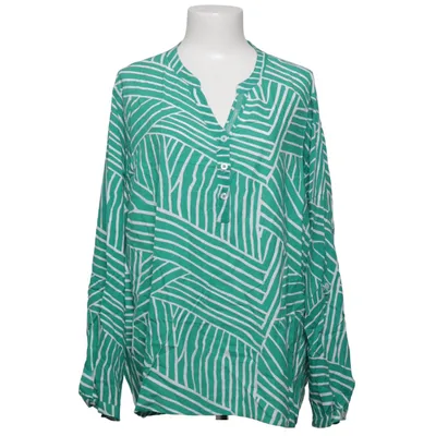Blouse (Green, White) from Vanting Viscose