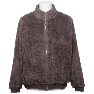 Fleece jacket (Brown) from Gina Benotti Cotton, Elastane, Polyester