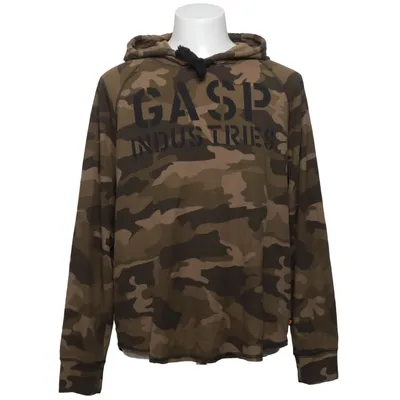 Hoodie (Brown, Green) from Gasp Cotton, Polyester