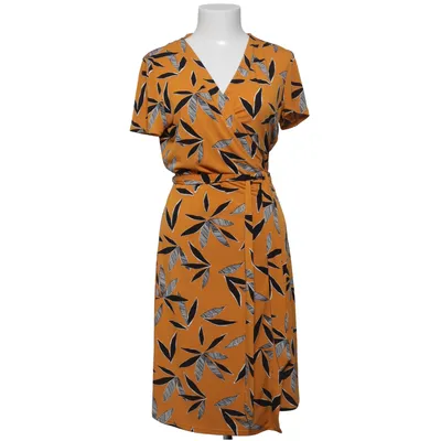 Omlottklänning (Gul, Svart) från Mango Basics Elastan, Polyester