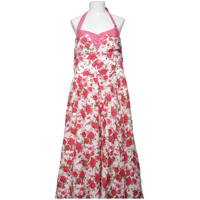 Halterneckklänning (Vit, Röd, Flerfärgad)