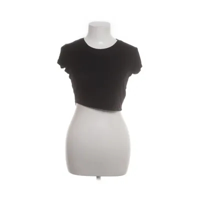 Crop top (Zwart) van FB Sister Viscose, Elastaan